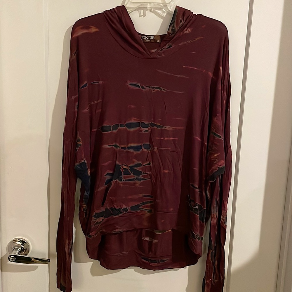 Tie Dye Casual Hooded Long Sleeve